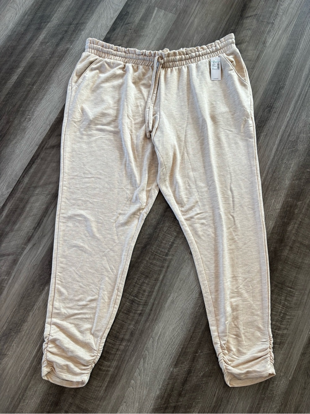 New Maurices Neutral Light Beige Elastic Waist Jogger Size 1X